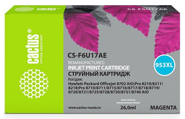 фото Картридж струйный Cactus CS-F6U17AE в Екатеринбурге