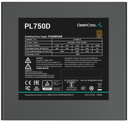 фото Блок питания ATX Deepcool PL750D в Омске