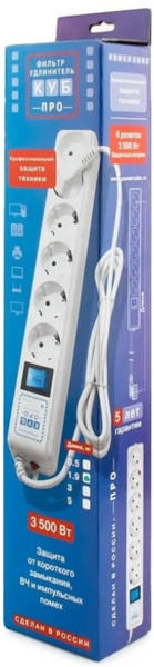 фото Сетевой фильтр  Power Cube SPL(5+1)-16B-P-3M PRO