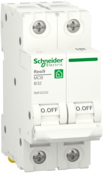 Изображение товара Автоматический выключатель Schneider Electric RESI9 32A 400В 2 полюса