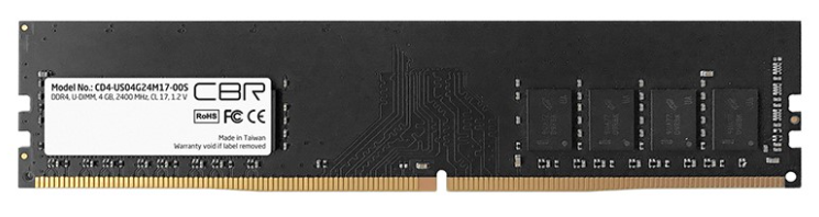 

Модуль памяти DDR4 4GB CBR CD4-US04G24M17-00S PC4-19200, 2400MHz, CL17, single rank, CD4-US04G24M17-00S