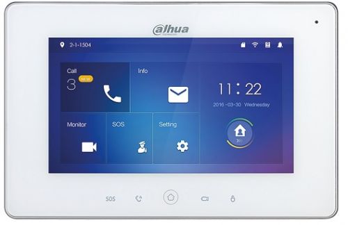 

Видеодомофон Dahua DHI-VTH5221DW-S2 IP 7 дюймовый, возможность просмотра IP камер, белый, DHI-VTH5221DW-S2