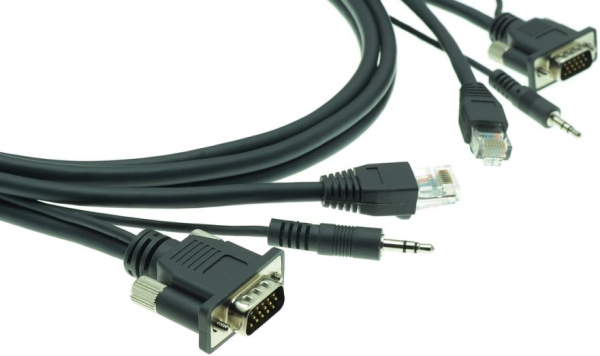 Изображение товара Интерфейсный кабель Kramer C-GMAC/GMAC-3 с разъемами 3.5 jack D-Sub RJ-45