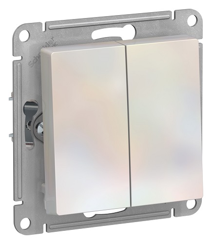 

Выключатель Schneider Electric ATN000451 AtlasDesign, 2-клавишный, сх.5, 10АХ, механизм, жемчуг, ATN000451