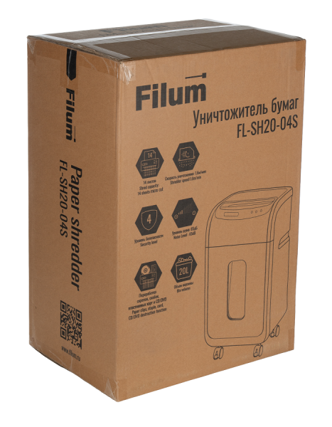 фото Уничтожитель бумаг  Filum FL-SH20-04S в Омске