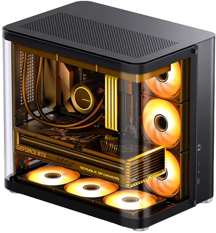 

Корпус ATX JONSBO TK-2 Black без БП, черный, боковая панель из закленного стекла, USB 3.2 Gen 1 Type-A, USB 3.2 Gen 2 Type-C, audio, TK-2 Black