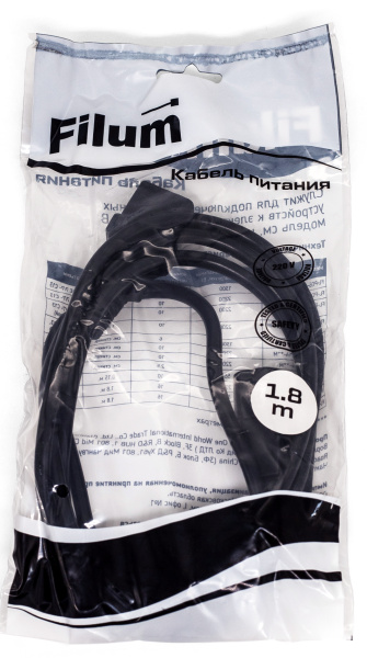 фото Кабель питания  Filum FL-PC10-C13-C14-1.8M в Перми