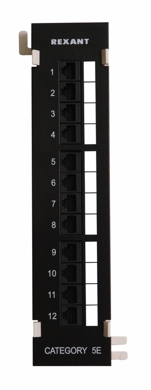 

Патчпанель 19, 12xRJ45, UTP, Кат. 5е Rexant 04-0020 настенная, 04-0020