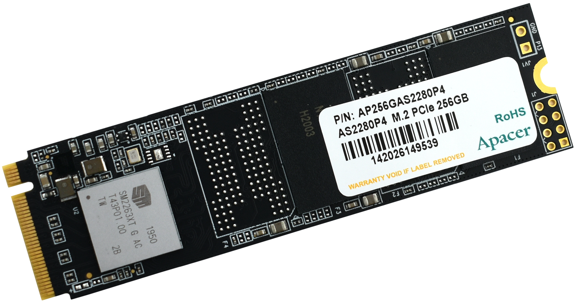 

Накопитель SSD M.2 2280 Apacer AS2280P4 256GB PCIe Gen3x4 NVMe 3D TLC 1800/1000MB/s MTBF 1.5M Retail, AS2280P4