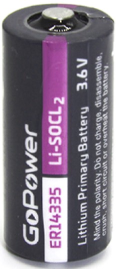 

Батарейка GoPower 00-00015331 14335 2/3AA PC1 Li-SOCl2 3.6V, 00-00015331