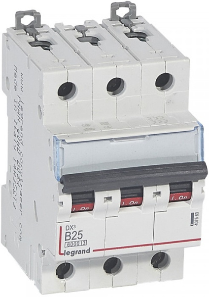 Изображение товара Автоматический выключатель Legrand 407563 для защиты электросетей 25А