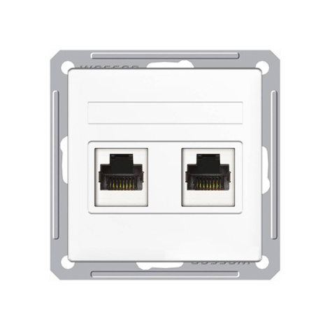 Изображение товара Розетка Schneider Electric RSI-251KK5E-1-86 двойная компьютерная IP20 встраиваемая