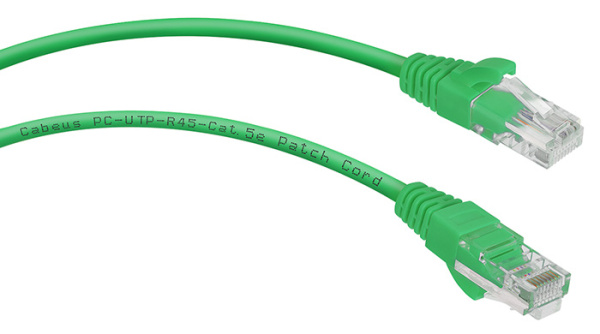 фото Кабель патч-корд U/UTP 5e кат. 2м Cabeus PC-UTP-RJ45-Cat.5e-2m-GN в Перми