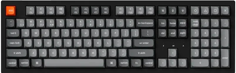 

Клавиатура Wireless Keychron K10 Max K10M-H1 механическая QMK, 108 клавиш, RGB подсветка, Hot-swap,Red Switch, K10 Max