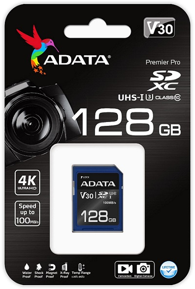 фото Карта памяти 128GB ADATA ASDX128GUI3V30S-R в Перми