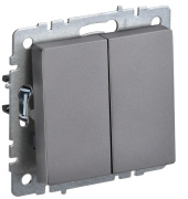 фото Переключатель двухклавишный IEK BR-V22-0-10-K46