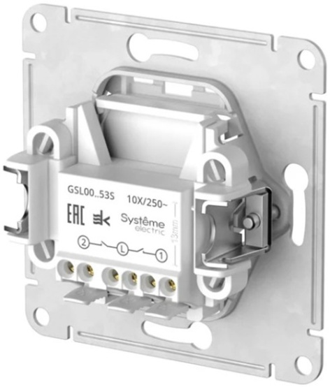 фото Выключатель двухклавишный с подсветкой  Systeme Electric GSL000253S в Казани