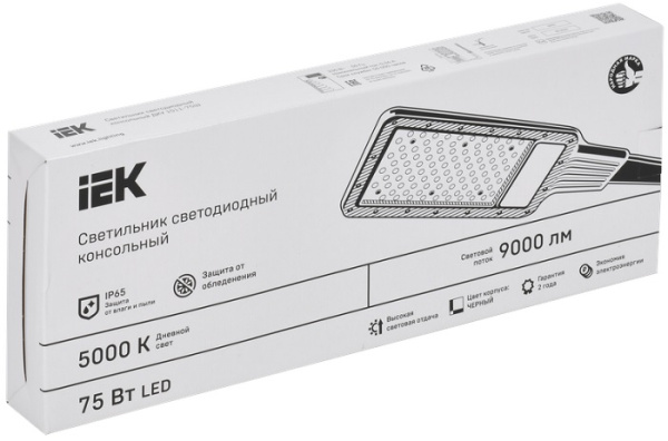 фото Светильник светодиодный консольный IEK LT-DKU1-1011-075-50-K03 в Уфе