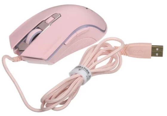 

Мышь Rapoo V25S-PINK игровая проводная, розовая, V25S-PINK