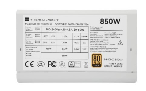 фото Блок питания ATX Thermalright TR-TG850S-W