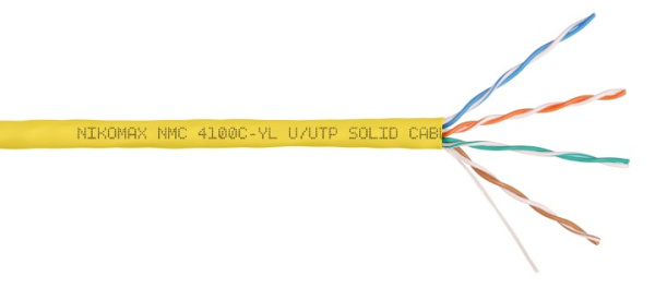 фото Кабель витая пара U/UTP 5e кат. 4 пары NikoMax NMC 4100C-YL в Омске