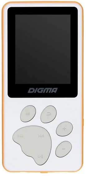 

Плеер Digma S4WO Hi-Fi Flash S4 8Gb белый/оранжевый/1.8"/FM/microSDHC, S4WO
