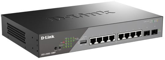 

Коммутатор управляемый D-link DSS-200G-10MP/A1A 8x10/100/1000Base-T PoE 802.3af/at, PoE-бюджет 130Вт, дальность до 250м, 2x1000Base-X SFP PoE 802.3af/, DSS-200G-10MP/A1A