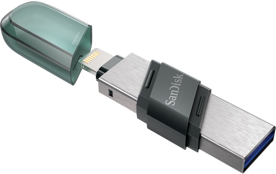

Накопитель USB 3.1 64GB SanDisk SDIX90N-064G-GN6NN Flip iXpand, зелёный/серебро, SDIX90N-064G-GN6NN
