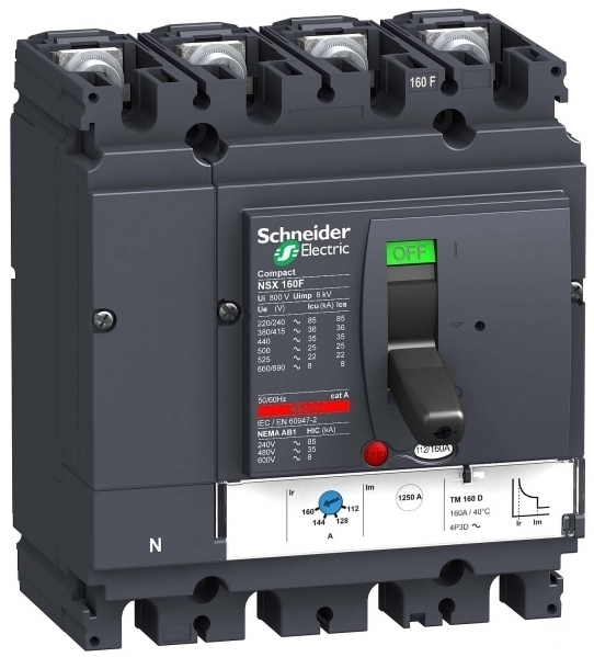 

Автоматический выключатель Schneider Electric LV430651 TM125D 4P 4T, LV430651