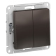 фото Выключатель двухклавишный кнопочный Systeme Electric ATN000617 в Самаре