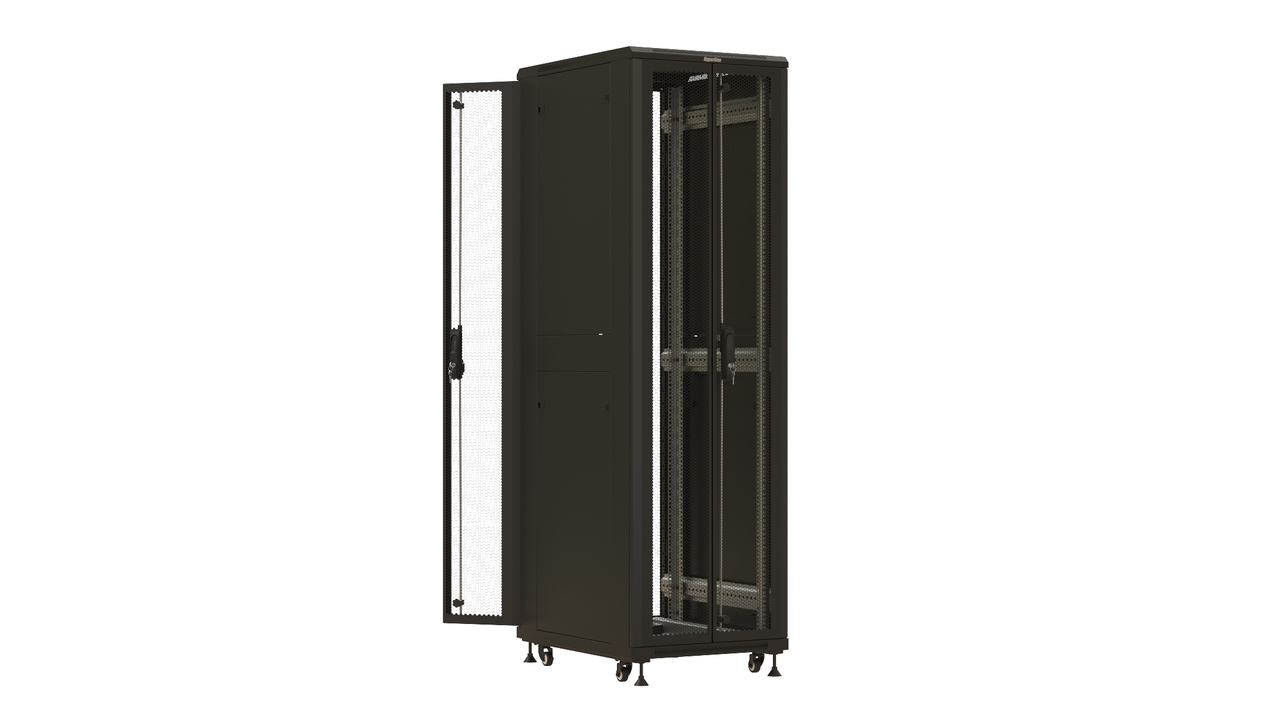 

Шкаф напольный 19", 42U Hyperline TTBR-4262-DD-RAL9004 2055x600х1200мм(ВхШхГ), передняя и задняя распашные перфор. двери (75%), ручка с замком, крыша, TTBR-4262-DD-RAL9004