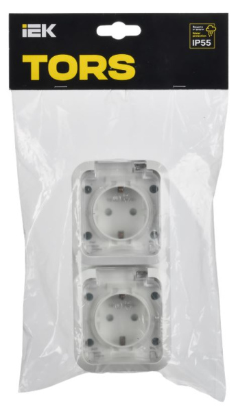 фото Розетка двухместная с заземлением  IEK TS-R26-16-55-V-K01 в Санкт-Петербургe