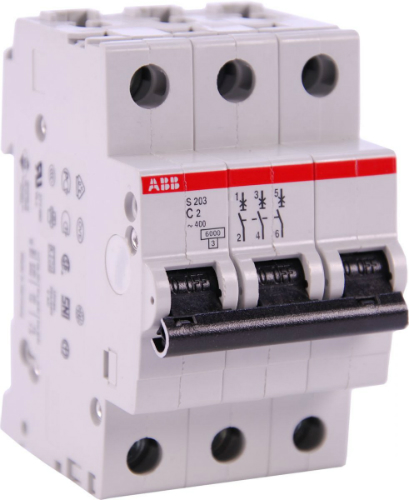 

Автоматический выключатель ABB 2CDS253001R0024 S203 3P 2A (C) 6kA, 2CDS253001R0024
