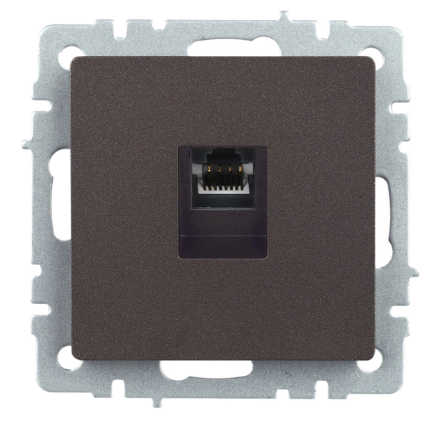 

Розетка компьютерная IEK BR-K10-1-K45 BRITE RJ45 кат.5E РК10-БрТБ Бронза, BR-K10-1-K45