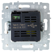 фото Розетка USB IEK BR-U22-018-K10