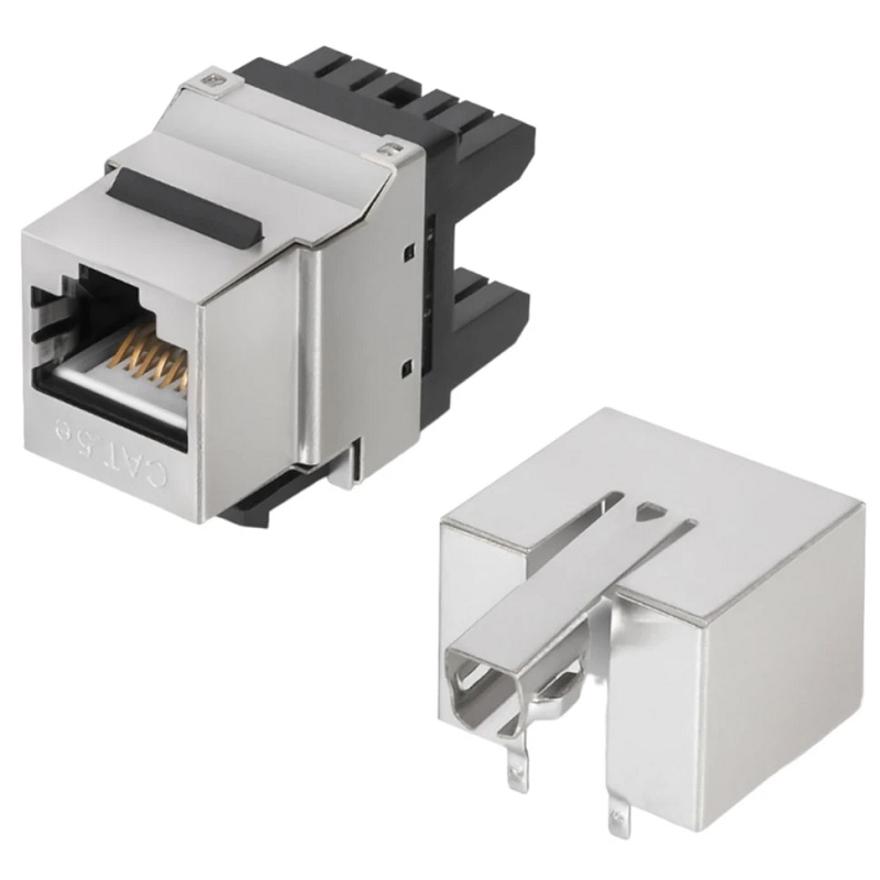 

Модуль Keystone RJ45 FTP Cabcoil KEYJ-45-C5-SH-180 категория 5e, угол 180 градусов, экранированный, KEYJ-45-C5-SH-180