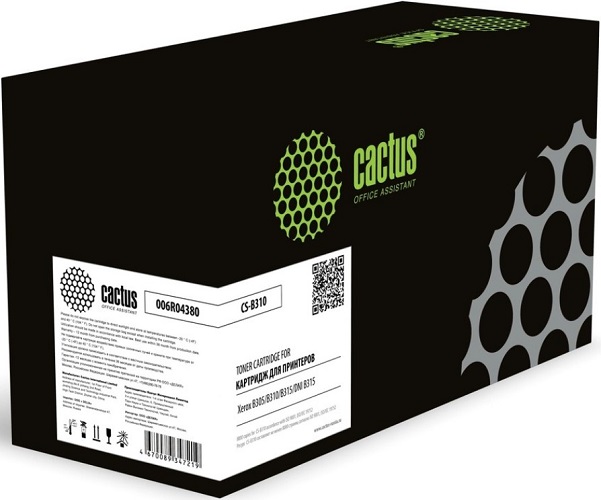 

Картридж Cactus CS-B310 лазерный 006R04380 черный (8000стр.) для Xerox B305/B310/B315/DNI B315, CS-B310