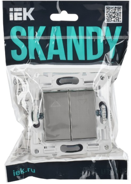 фото Выключатель двухклавишный для жалюзи IEK SK-V15-0-10-K50 в Санкт-Петербургe