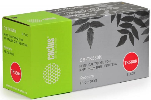

Тонер-картридж Cactus CS-TK580K черный для Kyocera FS-C5150DN (3500стр.), CS-TK580K