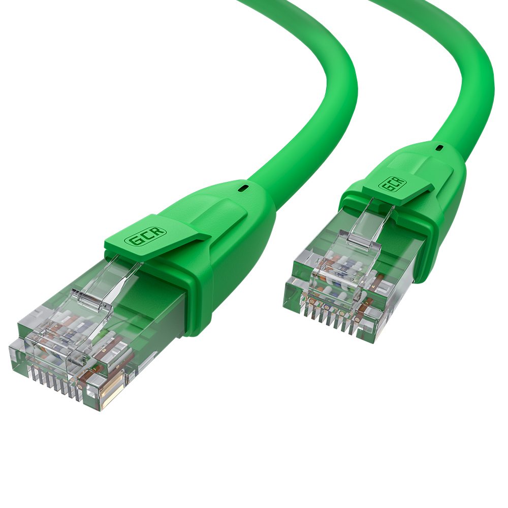 

Кабель патч-корд U/UTP 6 кат. 20м GCR GCR-52394 прямой, 24 AWG, ethernet high speed, RJ45, T568B, зеленый, GCR-52394