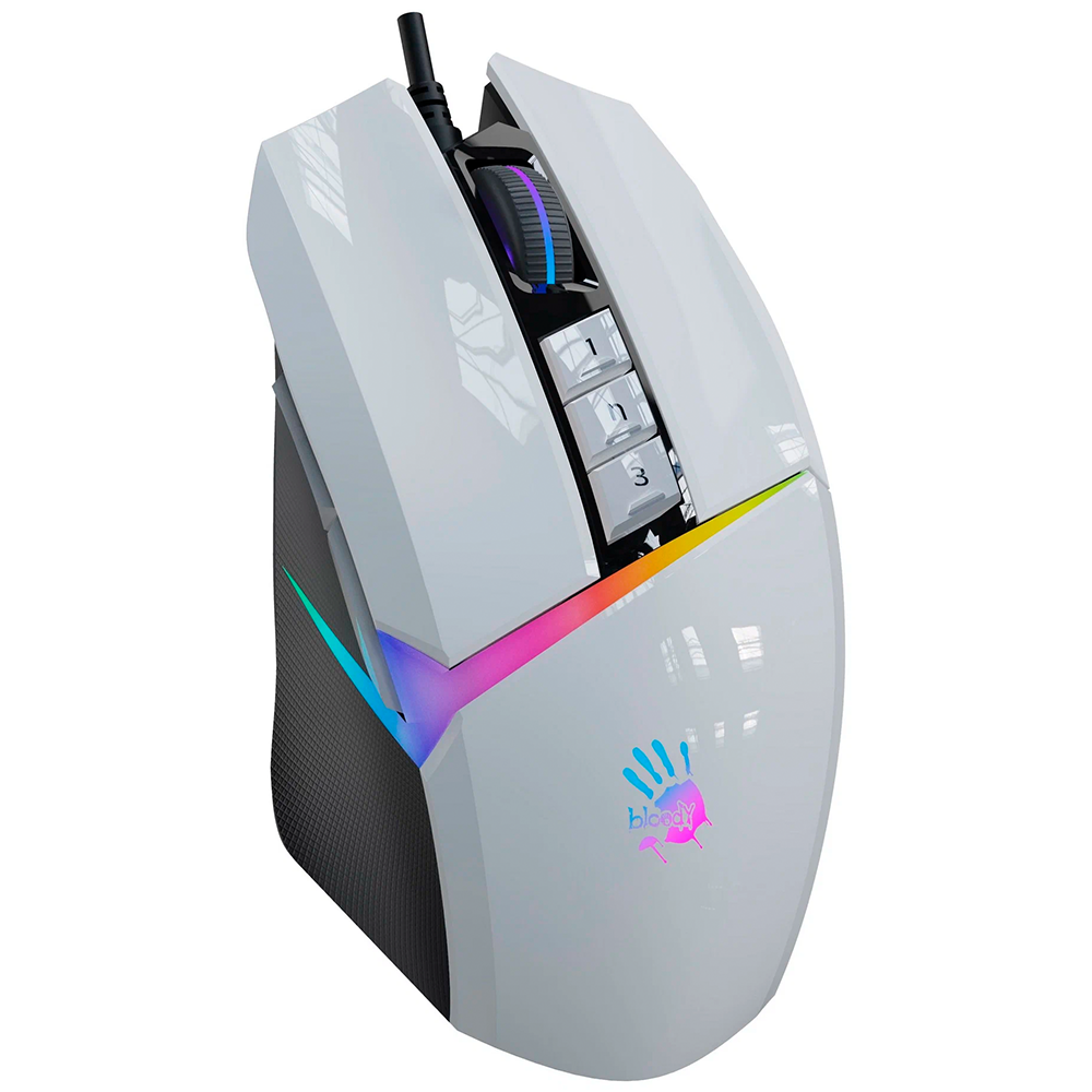 Мышь A4Tech Bloody W60 Max W60 MAX (PANDA WHITE) белый оптическая (10000dpi) USB (10but) 1405069