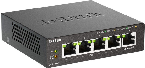 фото Коммутатор неуправляемый D-link DGS-1005P/L в Нижнем Новгороде