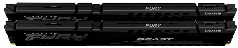 

Модуль памяти DDR5 32GB (2*16GB) Kingston FURY KF560C36BBE2K2-32 Beast Black EXPO PC5-48000 6000MHz 1RX8 36-44-44 1.35V 288-pin 16Gbit, KF560C36BBE2K2-32