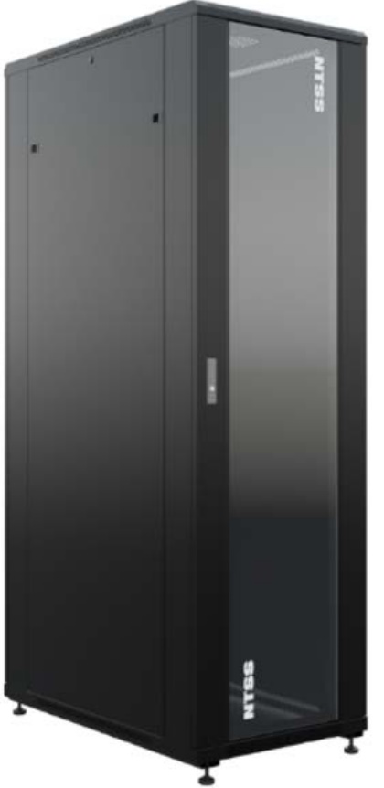 

Шкаф напольный NTSS R 42U 600х600мм, 4 профиля 19", двери стекло и сплошная металл, черный RAL 9005 (NTSS-R42U6060GS-BL), R