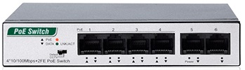 

Коммутатор неуправляемый JUST JT-H1064WD 6 портовый PoE в металлическом корпусе, бюджет PoE 60 Вт, JT-H1064WD