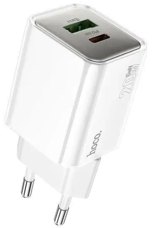 

Зарядное устройство сетевое Hoco N46 Glorious Hoco 35301 20W 3A (PD+QC+AFC) USB-A/Type-C универсальное белый, N46 Glorious