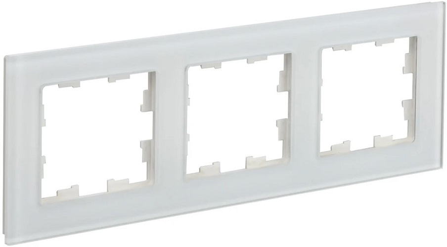 

Рамка тройная IEK BR-M32-G-31-K01 BRITE РУ-3-2-Бр Стекло Белый матовый, BR-M32-G-31-K01