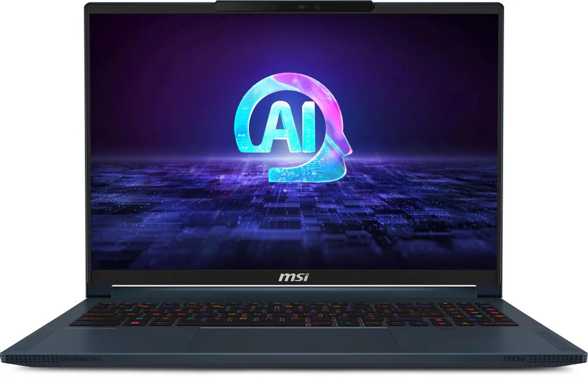 Ноутбук MSI Stealth 16 AI Studio A1VHG-061RU 9S7-15F312-061 Ultra 9 185H/32GB/2TB SSD/GeForce RTX 4080 12GB/16" UHD+ IPS/WiFi/BT/cam/Win11Home/dk.blue