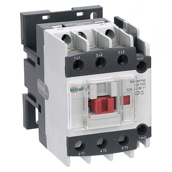

Контактор DEKraft 22123DEK 32А 220В АС3 1НО+1НЗ КМ-103, 22123DEK
