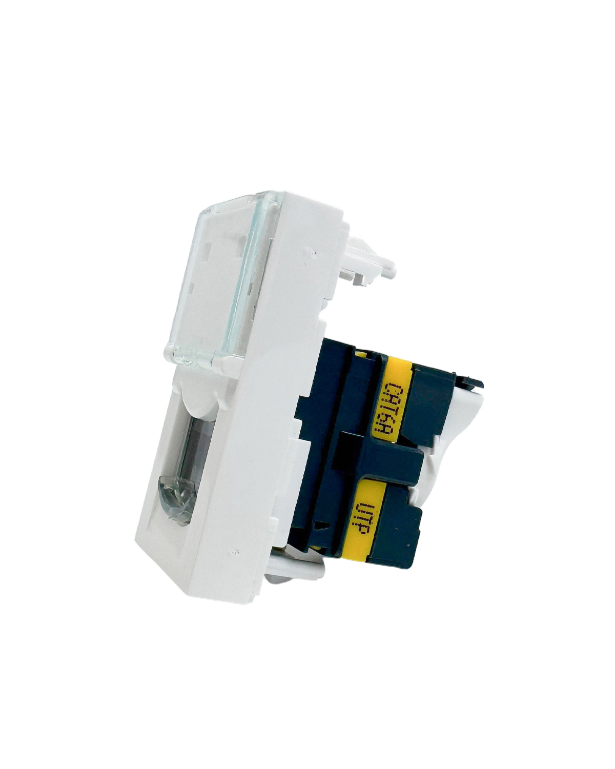 

Компьютерная розетка Filum FL-FP112-C6A RJ45, UTP, CAT6A, 45х22,5 мм (mosaic), toolles, белая, FL-FP112-C6A